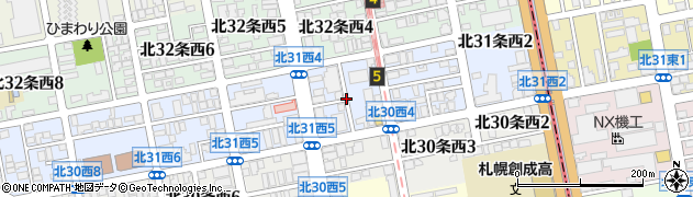 北海道札幌市北区北３１条西4丁目周辺の地図
