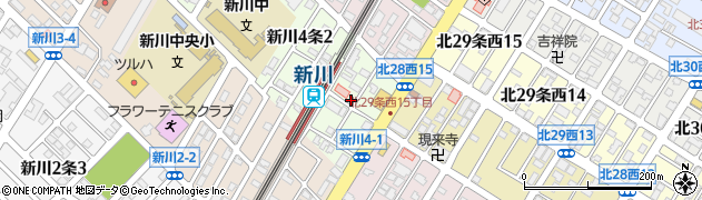 北海道札幌市北区新川４条1丁目周辺の地図