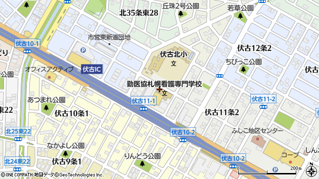 〒007-0871 北海道札幌市東区伏古十一条の地図