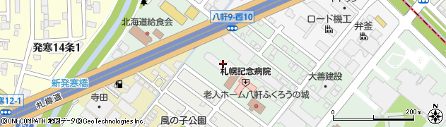 札幌バルナバフーズ株式会社　本社周辺の地図