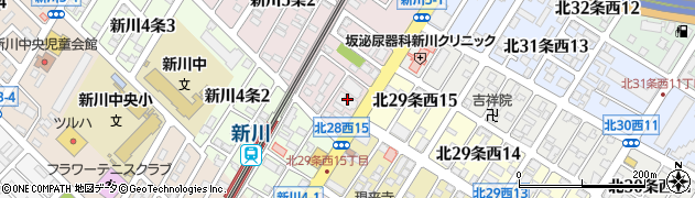 札幌新川駅前内科周辺の地図