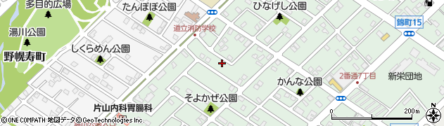 北海道江別市野幌代々木町周辺の地図
