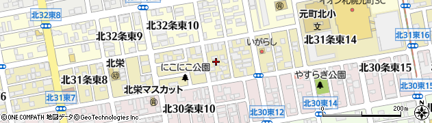 北海道新聞販売所　東区厚地販売所周辺の地図