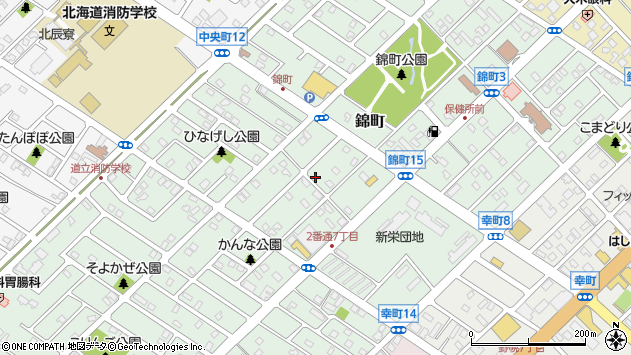 〒069-0811 北海道江別市錦町の地図