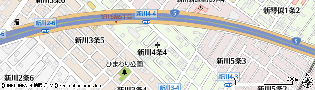北海道札幌市北区新川４条4丁目周辺の地図
