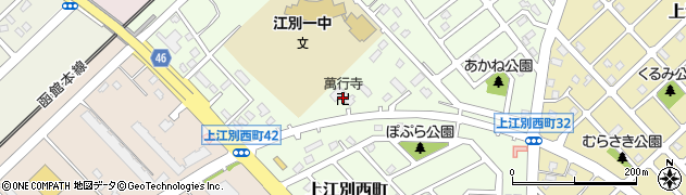 萬行寺周辺の地図