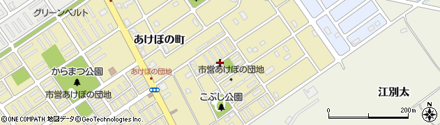 北海道江別市あけぼの町周辺の地図