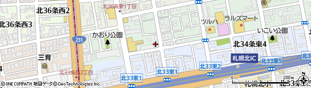 富士ガラス株式会社札幌営業所周辺の地図