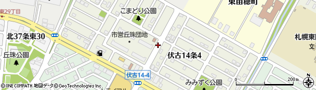 北海道札幌市東区伏古１４条周辺の地図