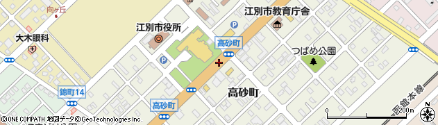 江別市役所前周辺の地図