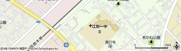 江別市立江別第一中学校周辺の地図