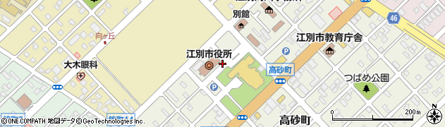 江別市役所　建設部土木事務所周辺の地図