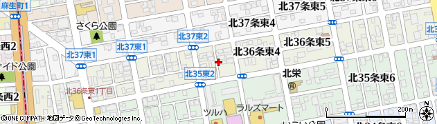 北海道札幌市東区北３６条東3丁目周辺の地図