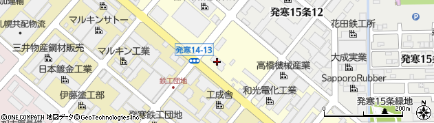 札幌鉄工団地協同組合周辺の地図