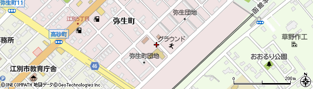 北海道江別市弥生町周辺の地図