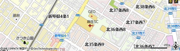 イトマンスイミングスクール札幌麻生校周辺の地図