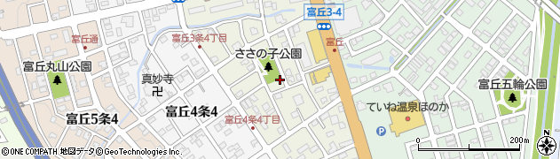 北海道札幌市手稲区富丘３条周辺の地図