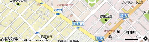 江別西郵便局周辺の地図