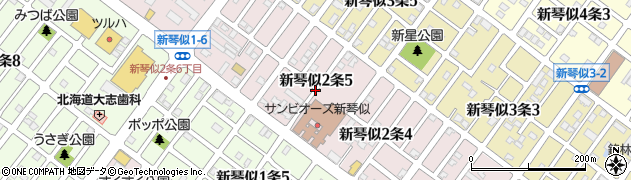北海道札幌市北区新琴似２条5丁目周辺の地図