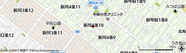 北海道札幌市北区新川４条10丁目周辺の地図