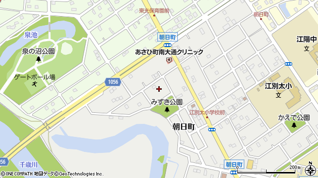 〒067-0024 北海道江別市朝日町の地図