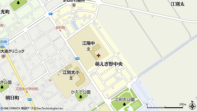 〒067-0058 北海道江別市萌えぎ野中央の地図
