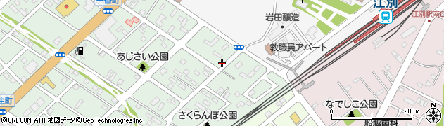 北海道江別市一番町周辺の地図
