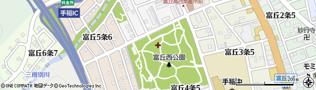 北海道札幌市手稲区富丘４条周辺の地図