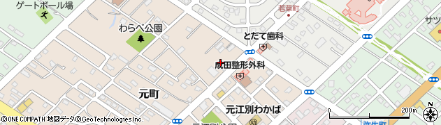 北海道江別市元町周辺の地図