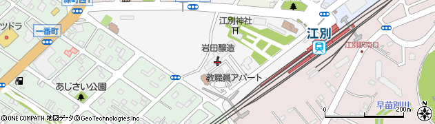 北海道江別市萩ケ岡周辺の地図