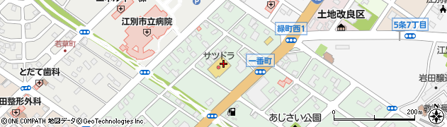 サツドラ薬局　江別一番町店周辺の地図
