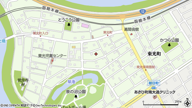 〒067-0023 北海道江別市東光町の地図