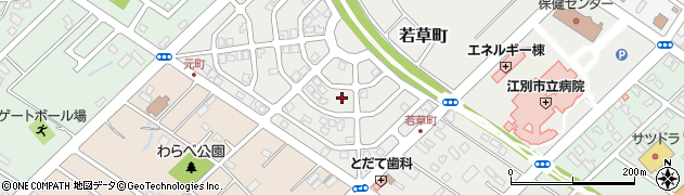 北海道江別市若草町周辺の地図