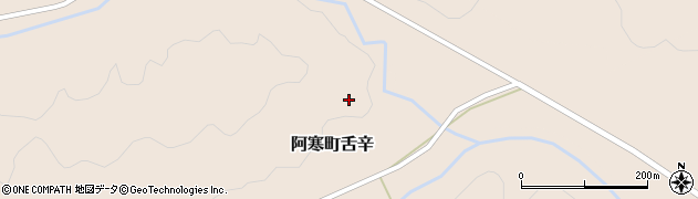 北海道釧路市阿寒町舌辛周辺の地図