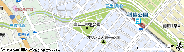 北海道札幌市手稲区富丘１条周辺の地図
