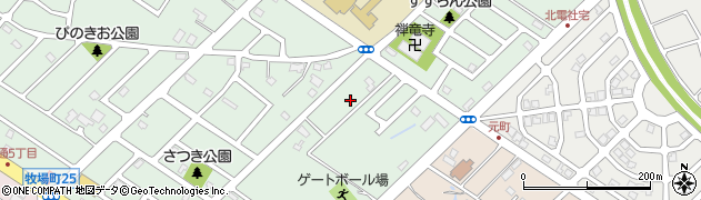 北海道江別市牧場町周辺の地図