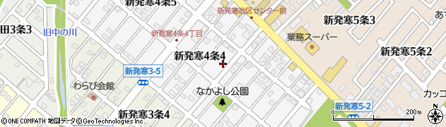 北海道札幌市手稲区新発寒４条周辺の地図