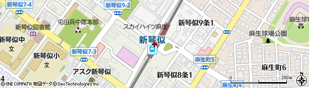 新琴似駅周辺の地図