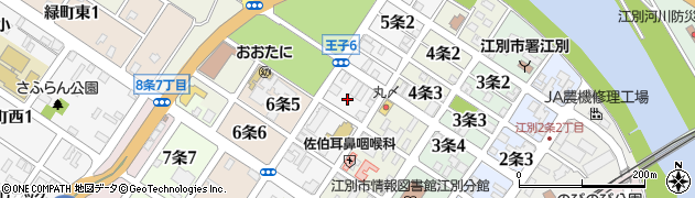 北海道江別市５条周辺の地図