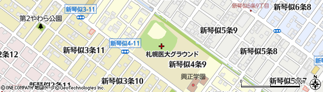 北海道札幌市北区新琴似４条周辺の地図