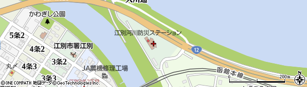 北海道江別市大川通周辺の地図