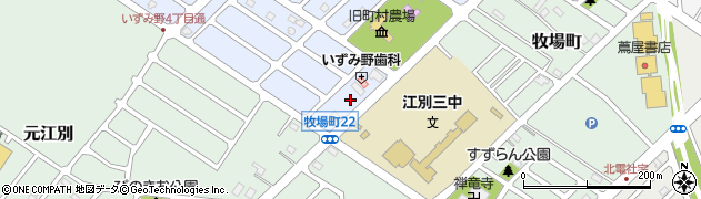 北海道江別市いずみ野22周辺の地図