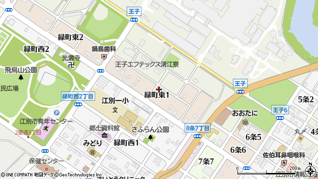 〒067-0003 北海道江別市緑町東の地図