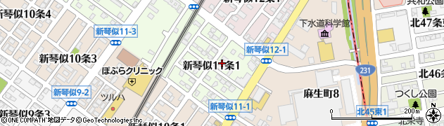 西麻生弐番館周辺の地図