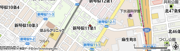 西麻生参番館周辺の地図