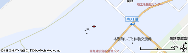 北海道本別町（中川郡）南周辺の地図