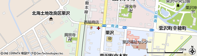 北海道岩見沢市栗沢町南本町1周辺の地図