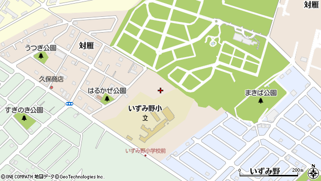 〒067-0033 北海道江別市対雁の地図
