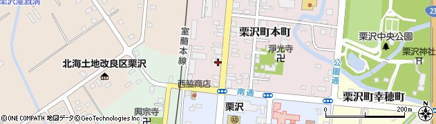 栗沢本町簡易郵便局周辺の地図