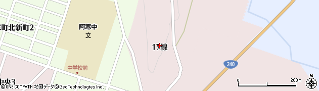 北海道釧路市阿寒町西阿寒（１７線）周辺の地図